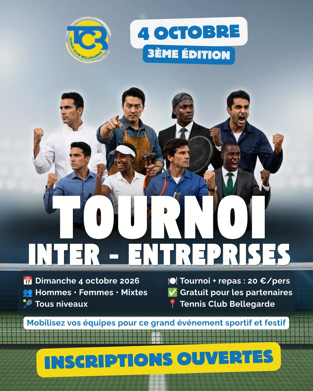 Inscription Tournoi Inter-Entreprises - 3ème édition - 4 octobre